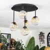 Chehalis Plafondlamp, Kogellampje Amber, Duidelijk, 5-lichts