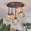 Chehalis Plafondlamp, Kogellampje Amber, Duidelijk, 5-lichts
