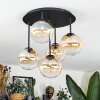 Chehalis Plafondlamp, Kogellampje Amber, Duidelijk, 5-lichts