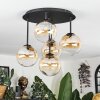 Chehalis Plafondlamp, Kogellampje Amber, Duidelijk, 5-lichts