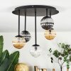 Chehalis Plafondlamp, Kogellampje Amber, Duidelijk, Rookkleurig, 5-lichts