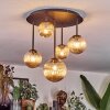Chehalis Plafondlamp, Kogellampje Amber, 5-lichts