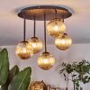 Chehalis Plafondlamp, Kogellampje Amber, 5-lichts