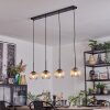 Koyoto Hanglamp, Kogellampje, Hanglamp Amber, Duidelijk, 4-lichts