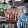 Koyoto Hanglamp, Kogellampje, Hanglamp Blauw, Groen, Koperkleurig, 4-lichts