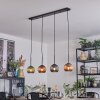 Koyoto Hanglamp, Kogellampje, Hanglamp Blauw, Groen, Koperkleurig, 4-lichts
