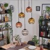 Koyoto Hanglamp, Kogellampje, Cluster hanglamp Chroom, Goud, Duidelijk, Koperkleurig, Rookkleurig, 5-lichts
