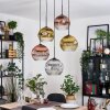 Koyoto Hanglamp, Kogellampje, Cluster hanglamp Chroom, Goud, Duidelijk, Koperkleurig, Rookkleurig, 5-lichts