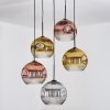Koyoto Hanglamp, Kogellampje, Cluster hanglamp Chroom, Goud, Duidelijk, Koperkleurig, Rookkleurig, 5-lichts