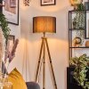 Soungou Staande lamp Hout donker, Zwart, 1-licht