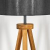 Soungou Staande lamp Hout donker, Zwart, 1-licht