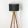 Soungou Staande lamp Hout donker, Zwart, 1-licht