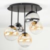 Chehalis Plafondlamp, Kogellampje Amber, Duidelijk, Rookkleurig, 5-lichts