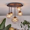 Chehalis Plafondlamp, Kogellampje 42.5 cm Amber, Duidelijk, 5-lichts