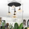 Chehalis Plafondlamp, Kogellampje 42.5 cm Amber, Duidelijk, 5-lichts