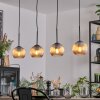 Koyoto Hanglamp, Kogellampje, Hanglamp Amber, 4-lichts