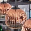 Ripoll Hanglamp, Kogellampje, Hanglamp Duidelijk, Koperkleurig, 4-lichts