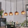 Ripoll Hanglamp, Kogellampje, Hanglamp Duidelijk, Koperkleurig, 4-lichts