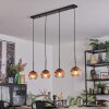 Ripoll Hanglamp, Kogellampje, Hanglamp Duidelijk, Koperkleurig, 4-lichts