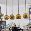 Koyoto Hanglamp, Kogellampje, Hanglamp Goud, 4-lichts