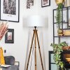 Soungou Staande lamp Hout donker, Zwart, 1-licht