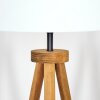 Soungou Staande lamp Hout donker, Zwart, 1-licht