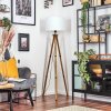 Soungou Staande lamp Hout donker, Zwart, 1-licht
