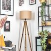 Soungou Staande lamp Hout donker, Zwart, 1-licht