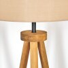 Soungou Staande lamp Hout donker, Zwart, 1-licht