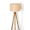 Soungou Staande lamp Hout donker, Zwart, 1-licht