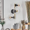 Gastor Kogellampje, Wandlamp Goud, Zwart, 3-lichts