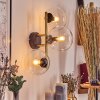 Gastor Kogellampje, Wandlamp Goud, Zwart, 3-lichts