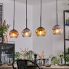 Ripoll Hanglamp, Kogellampje, Hanglamp Goud, Duidelijk, Koperkleurig, Rookkleurig, 4-lichts