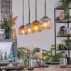 Ripoll Hanglamp, Kogellampje, Hanglamp Goud, Duidelijk, Koperkleurig, Rookkleurig, 4-lichts