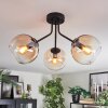 Koyoto Plafondlamp, Kogellampje Amber, Duidelijk, 3-lichts
