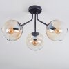 Koyoto Plafondlamp, Kogellampje Amber, Duidelijk, 3-lichts