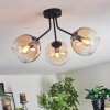 Koyoto Plafondlamp, Kogellampje Amber, Duidelijk, 3-lichts