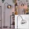Koyoto Staande lamp, Booglampen Chroom, Zwart, 1-licht