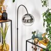 Koyoto Staande lamp, Booglampen Chroom, Zwart, 1-licht
