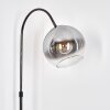 Koyoto Staande lamp, Booglampen Chroom, Zwart, 1-licht