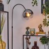 Koyoto Staande lamp, Booglampen Chroom, Zwart, 1-licht