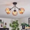 Koyoto Plafondlamp, Kogellampje Amber, 3-lichts