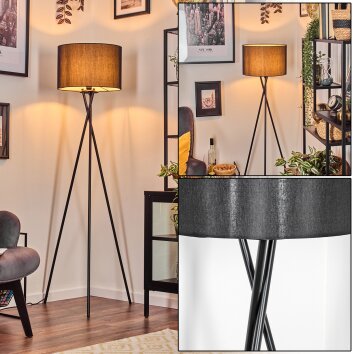 Soungou Staande lamp Zwart, 1-licht