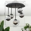 Chehalis Plafondlamp, Kogellampje Rookkleurig, 5-lichts