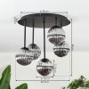 Chehalis Plafondlamp, Kogellampje Rookkleurig, 5-lichts