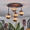 Chehalis Plafondlamp, Kogellampje Rookkleurig, 5-lichts
