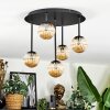 Chehalis Plafondlamp, Kogellampje Amber, 5-lichts