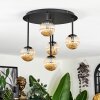 Chehalis Plafondlamp, Kogellampje Amber, 5-lichts