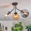 Gastor Plafondlamp, Kogellampje 42 cm Amber, Duidelijk, Rookkleurig, 3-lichts