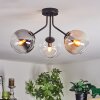 Gastor Plafondlamp, Kogellampje 42 cm Amber, Duidelijk, Rookkleurig, 3-lichts